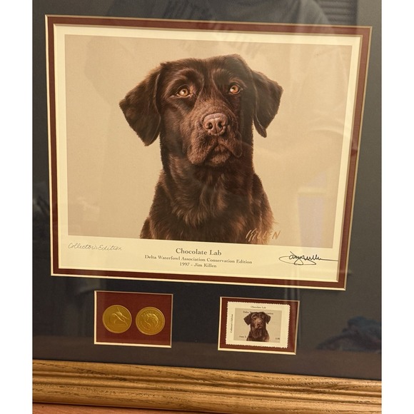 James Killen 1997 Delta Conservation Stamp Print Medallion Edit W Stamp - Framed - Picture 3 of 12